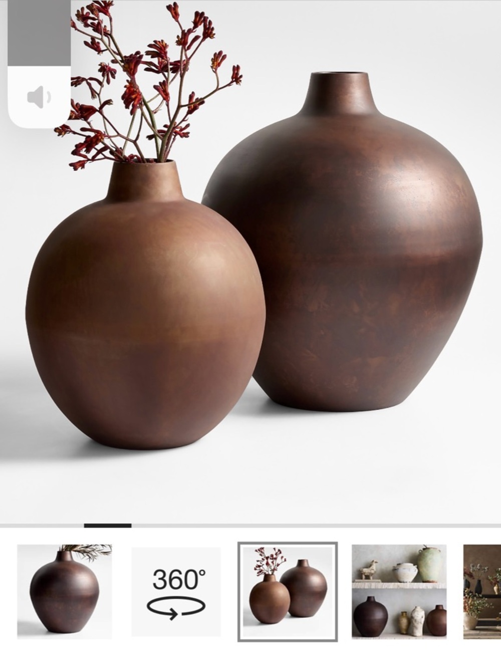 Apone Small Iron Vase